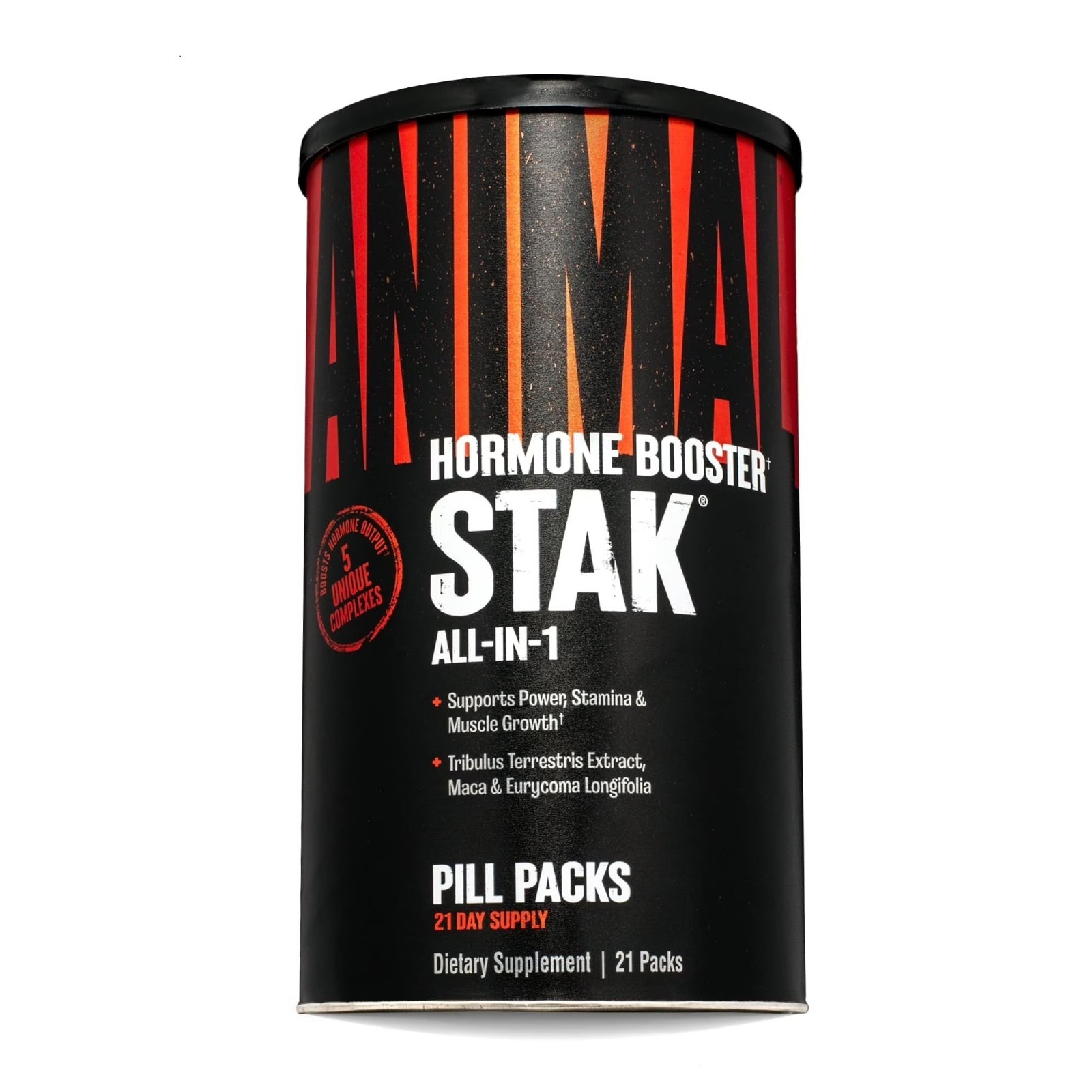 Animal Stak Natural Hormone Booster with Tribulus, Agmapure and Astapure 21 Pack