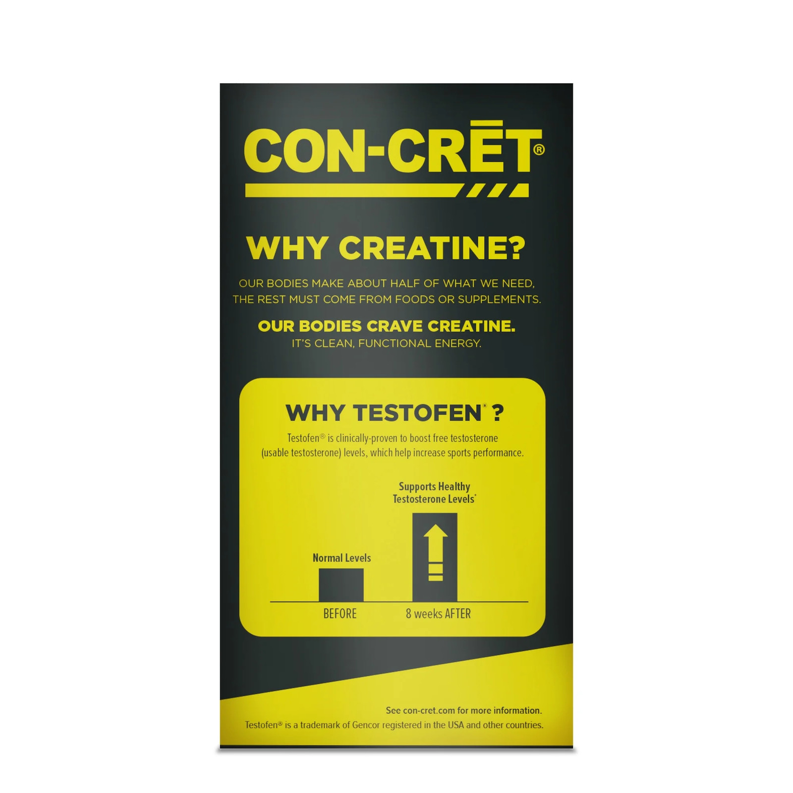 + TEST, Creatine Hcl with Testofen, Boost Testosterone Levels, 60 Capsules, Men’