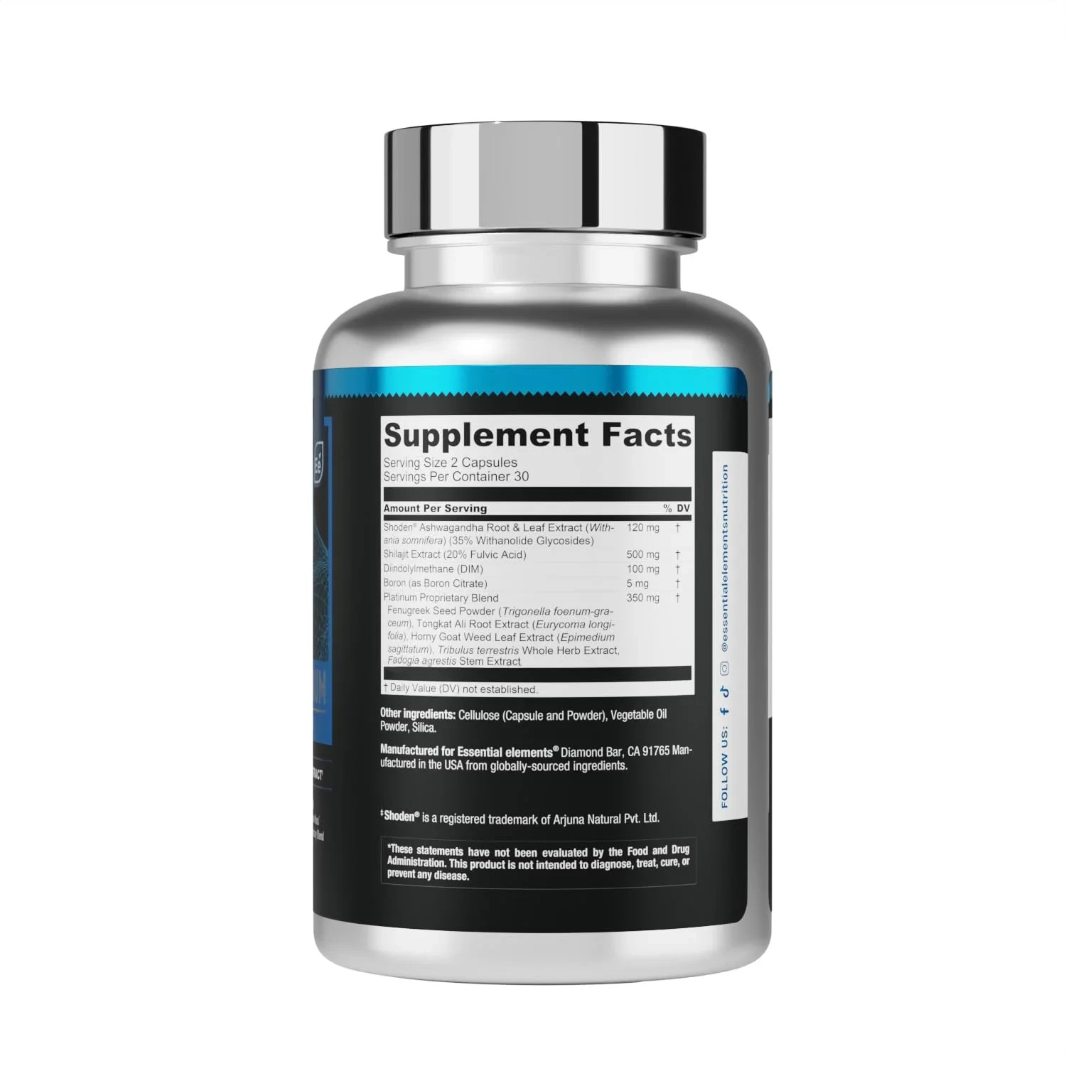 Essential Elements T-Hero Platinum – Testosterone Support for Men – Vitality and