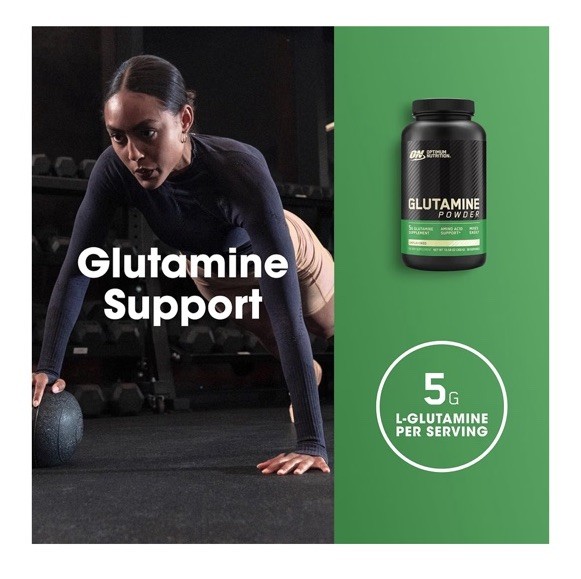 2-Pack Optimum Nutrition Glutamine Powder Unflavored 10.58 oz 300 g 58 Servings