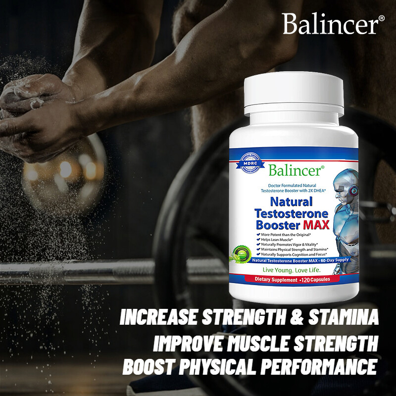 Natural Testosteron Booster MAX Muscle Mass, Energy & Stamina 120Capsules