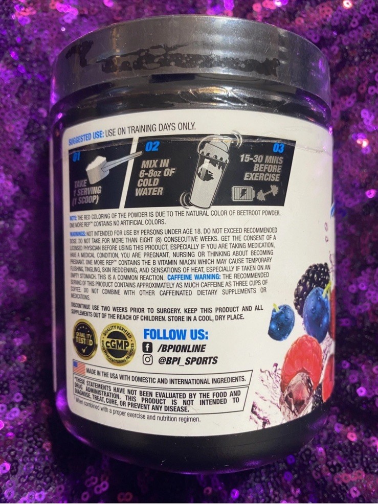 BPI Sports ONE MORE REP Berry Splash Legendary 1.M.R Perform – 25 Serv Exp:05/27