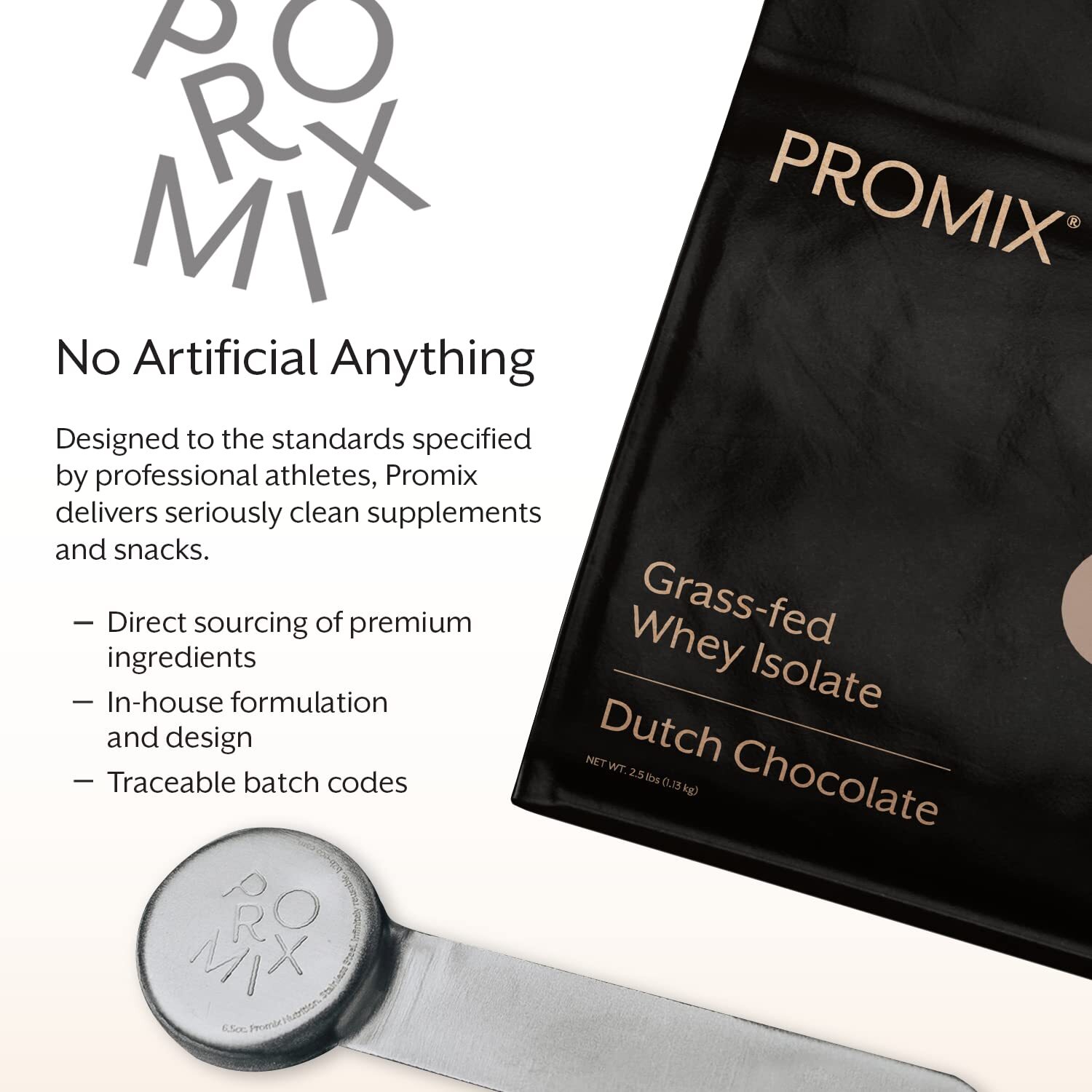Promix Whey Protein Isolate Powder Chocolate – 2.5lb – Grass-Fed & 100% All …