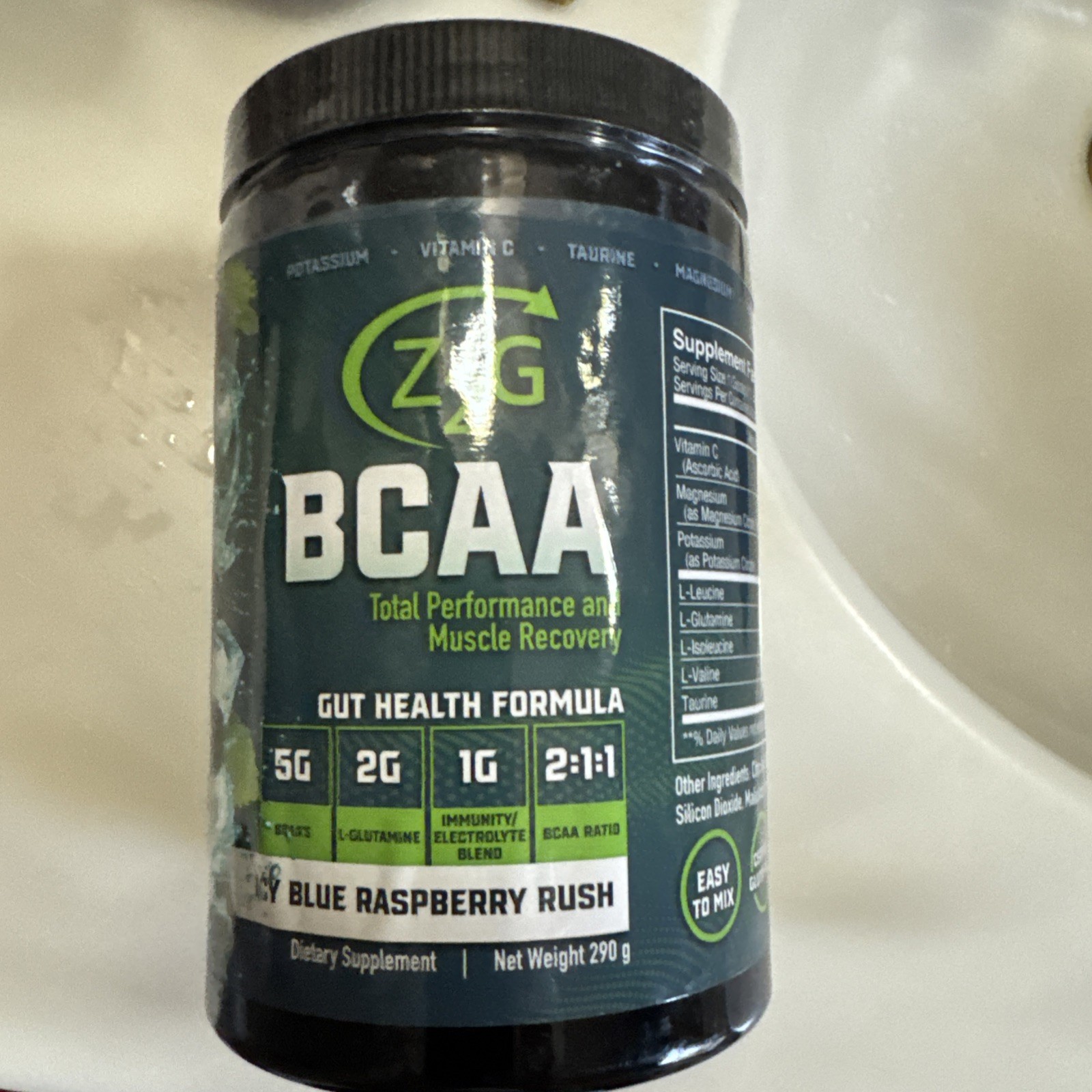 SEALED- Z2G Nutrition BCAA Performance & Recovery , Blue Raz, Powder- 290g