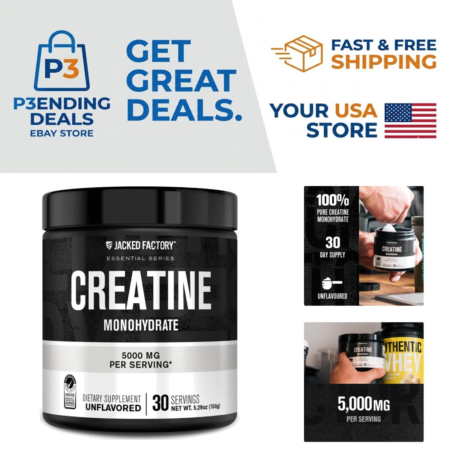 Third-Party Tested Creatine Monohydrate 150g – Pure Supplement for All Athletes