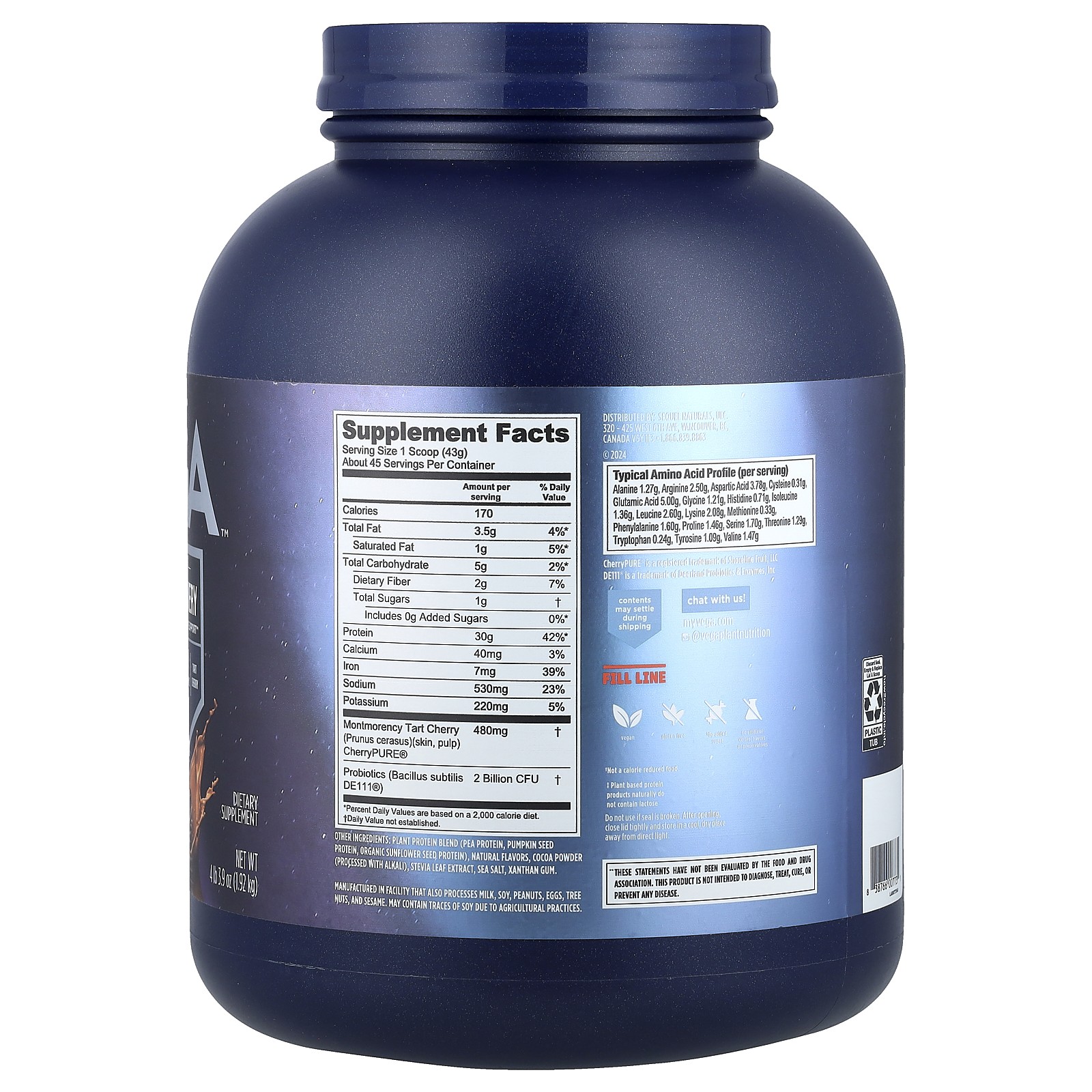 Sport, Plant Based Premium Protein, Mocha, 4 lb 3.9 oz (1.92 kg)
