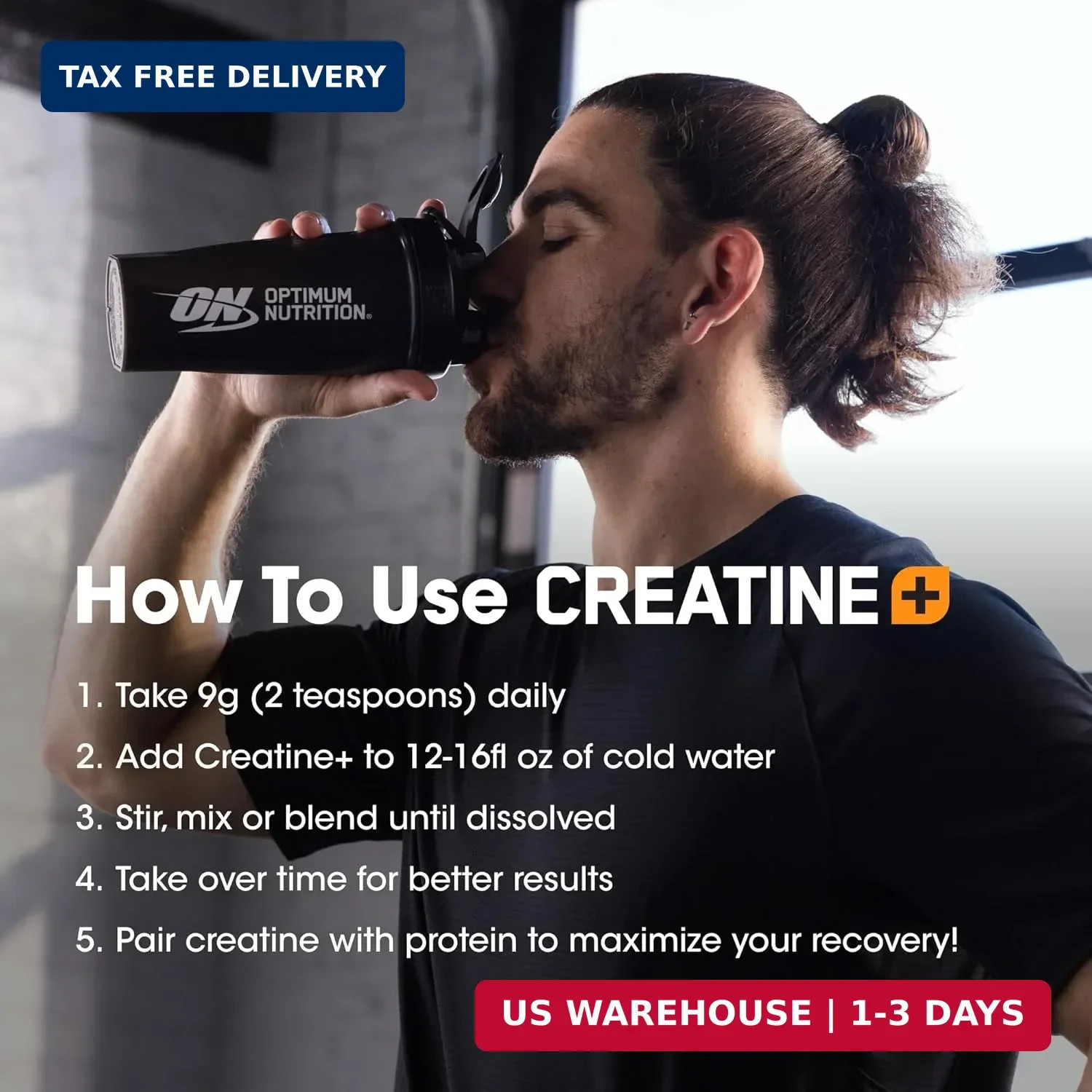 Creatine Monohydrate Plus Powder, Orange Passionfruit Flavored