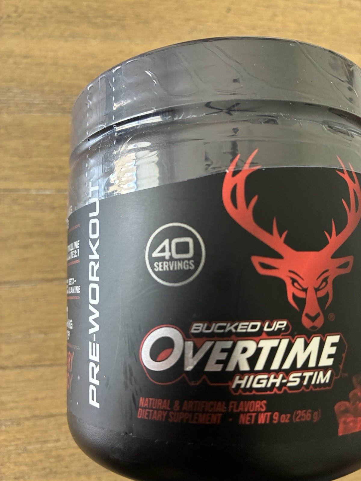 BUCKED UP OVERTIME HIGH STIM CHERRY CANDY PRE-WORKOUT 40 SERVINGS RARE NEW