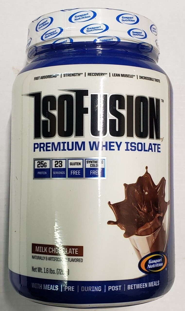 Gaspari Nutrition – ISOFUSION – 1.6 lbs – Milk Chocolate – 23 Servs – Ex 12/2024