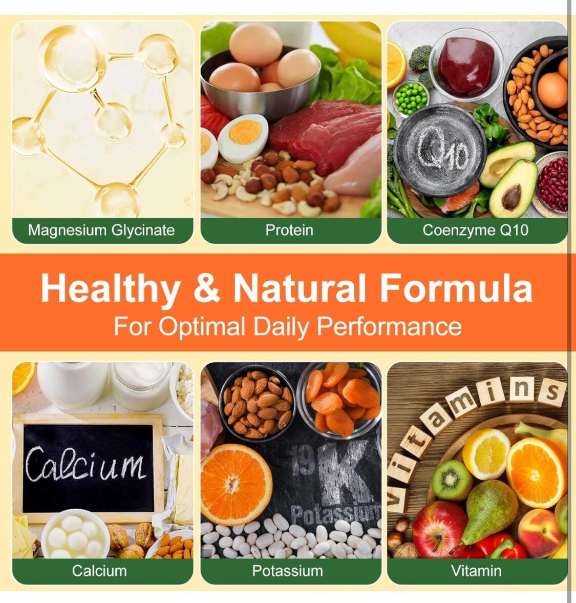 Magnesium Glycinate Gummies Orange 120 Gummies High Absorption, Diet Sup 600mg