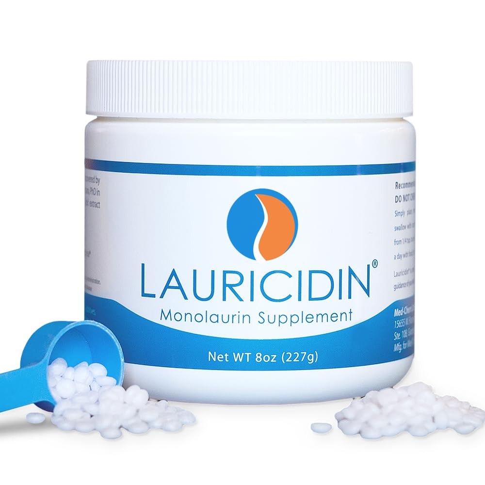 Lauricidin The Original Monolaurin Supplement 3000mg per Serving 227g Jar Immune