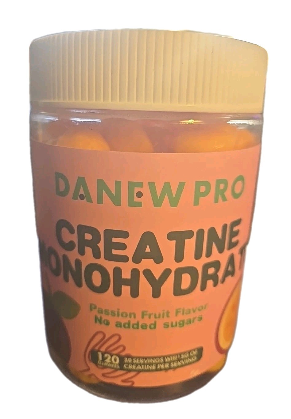 DANEW PRO Creatine Monohydrate Passion Fruit Flavor – 120 Gummies