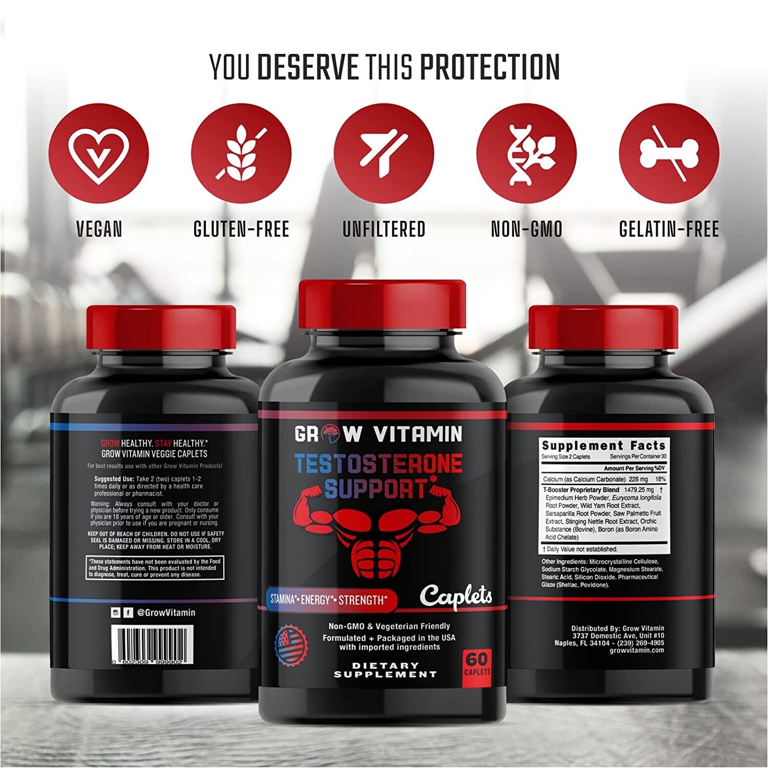 PRIME LABS TESTOSTERONE Booster Men’s Test Natural Stamina Endurance 60 Caplets