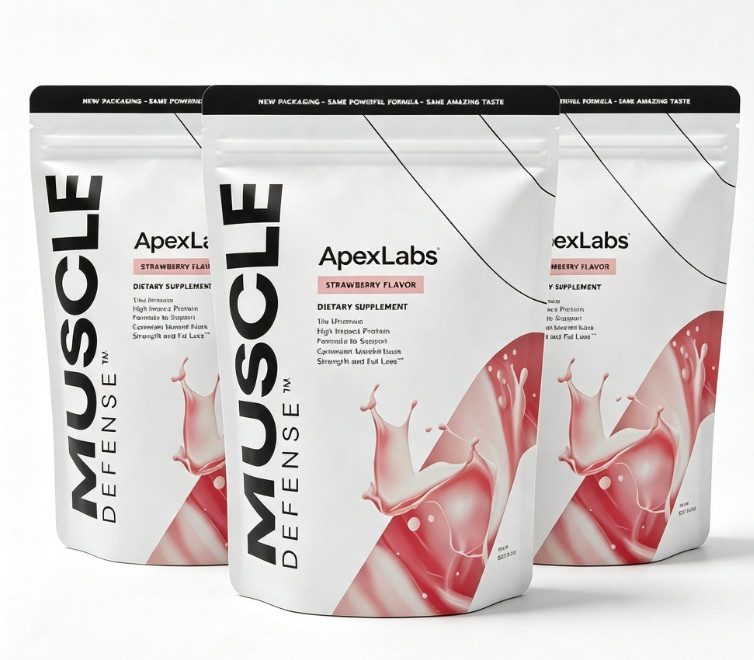 ApexLabs Muscle Defense Strawberry Flavor Dietary Supplement Powder 1-5 pack
