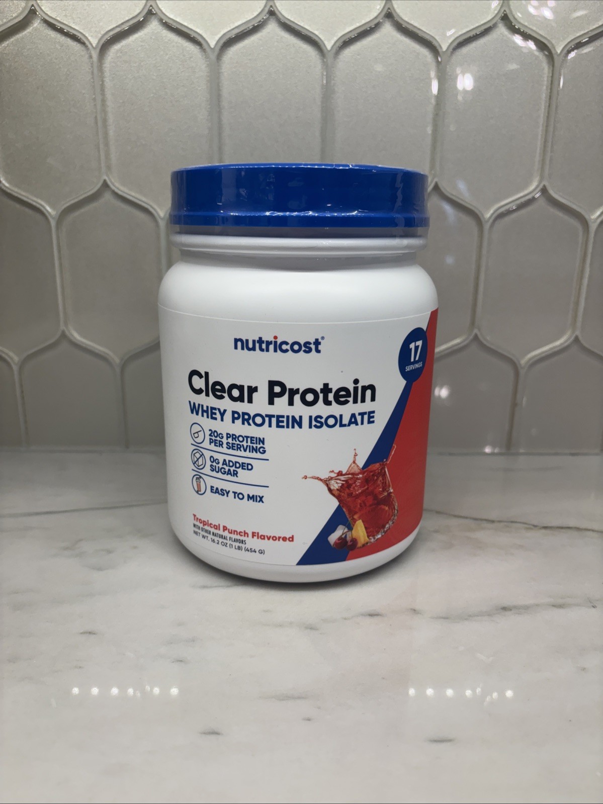 Nutricost Clear Whey Protein Isolate Powder (Tropical Punch) 1 LB – Whey Isolate