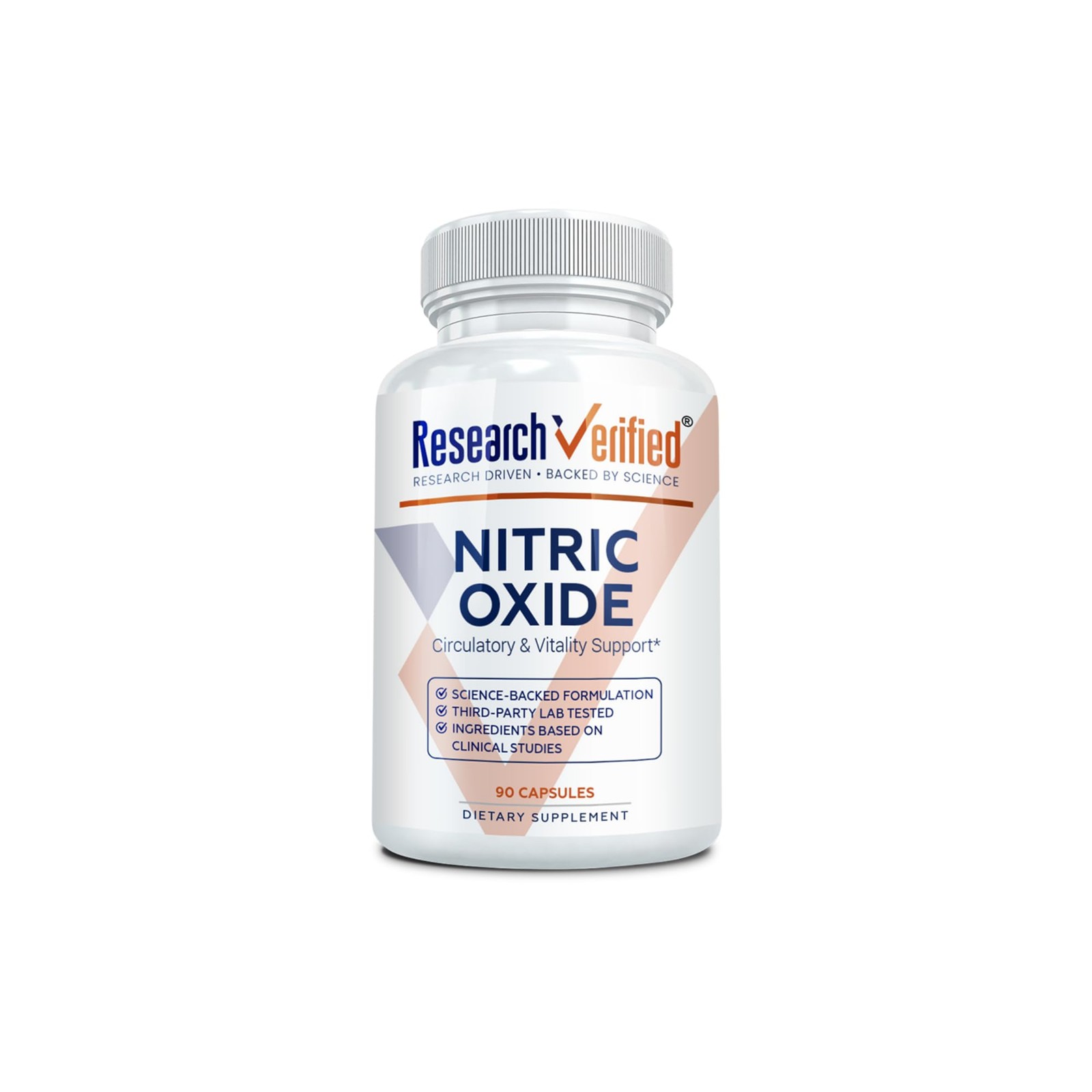 Research Verified Nitric Oxide – with L-Arginine and L-Citrulline – 90 Count – 1