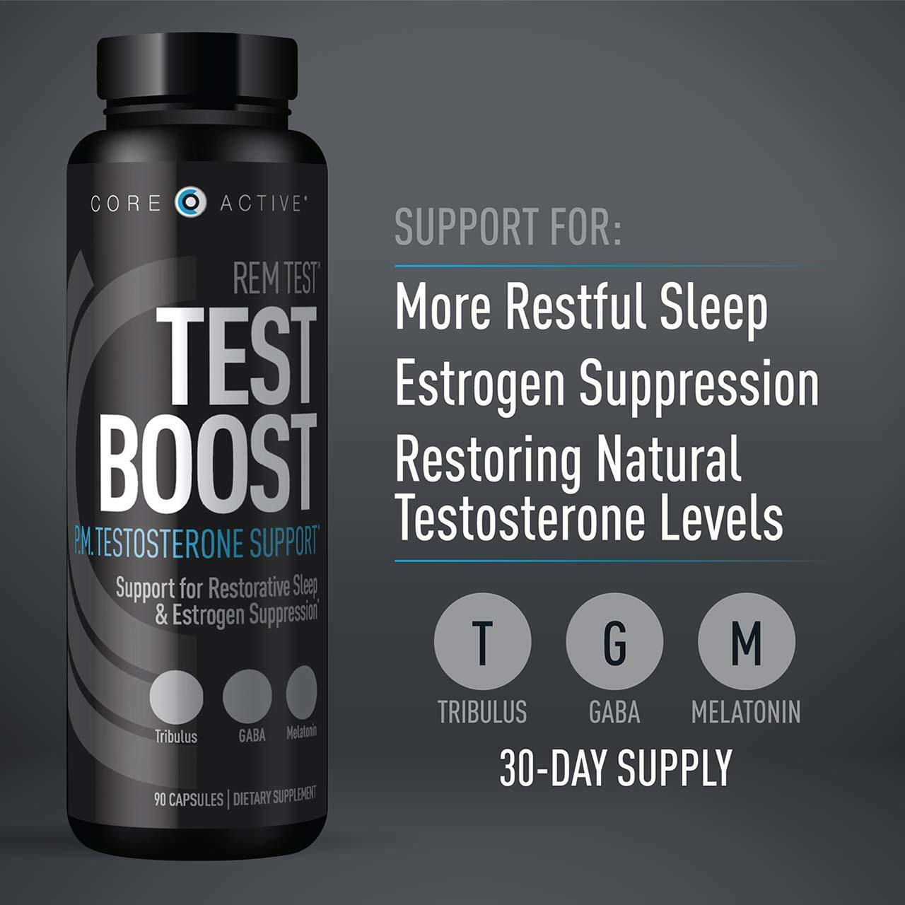 Core Active REM Test P.M. Testosterone Boost – Sleep Inducer and Relaxation