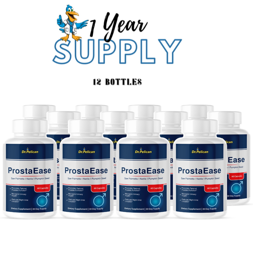 ProstaEase- Prostate Support- 12 Bottles- 720 Capsules