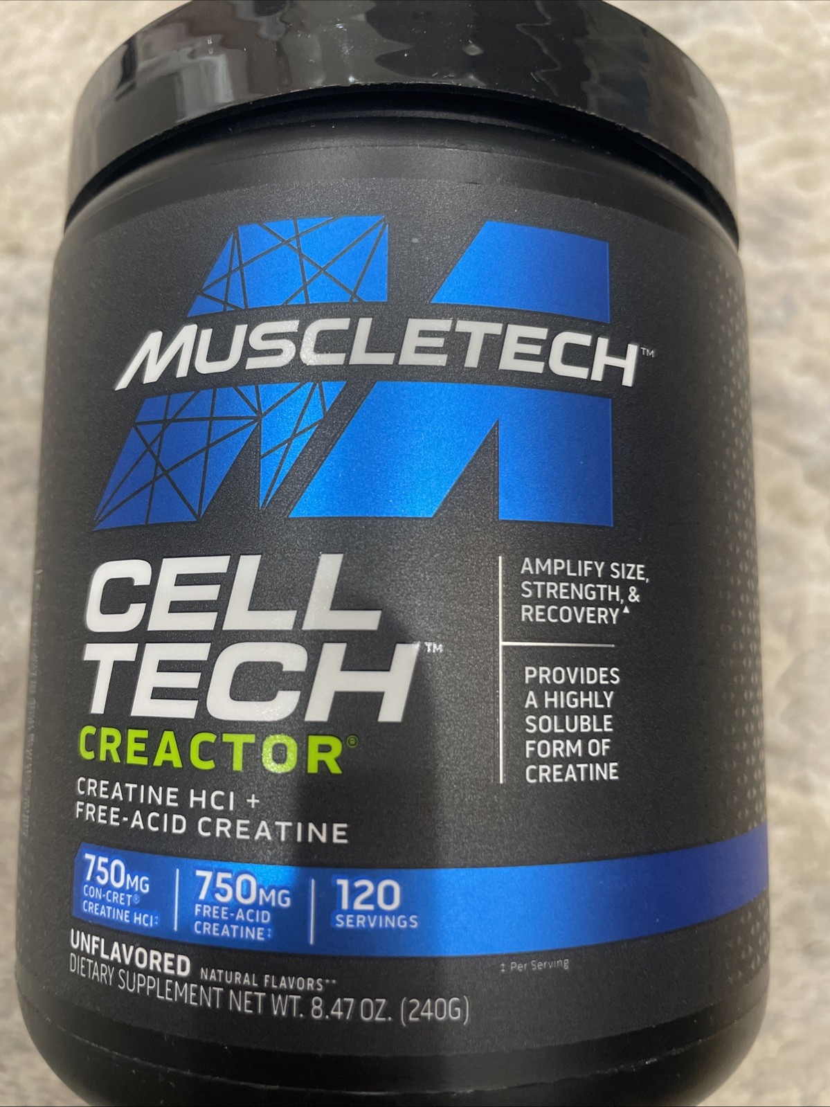 Cell-Tech Creactor Creatine HCl Powder – 120 Servings, Unflavored Muscle Sealed