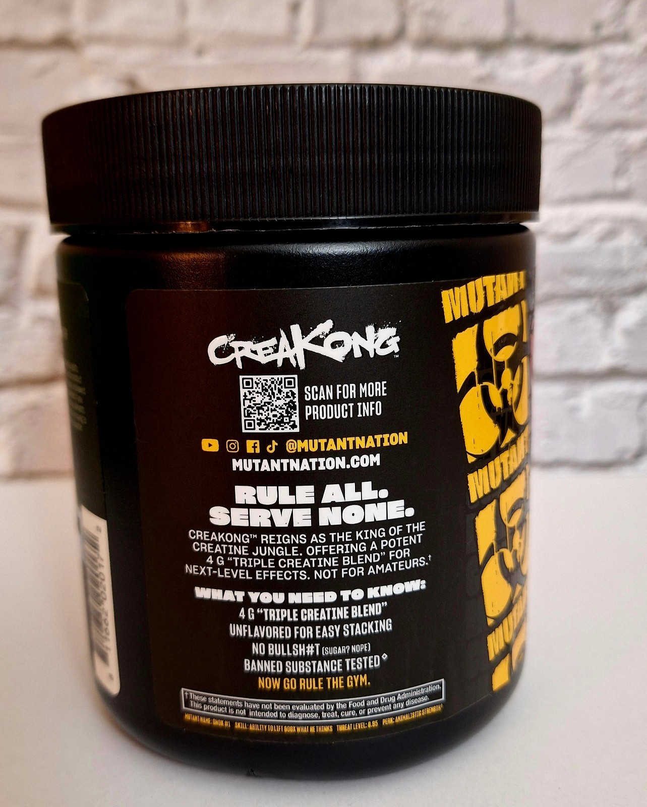Mutant Creakong, 75 Servings, 2 Tubs, Tri-Creatine Blend, Unflavored, 08/2028✨️
