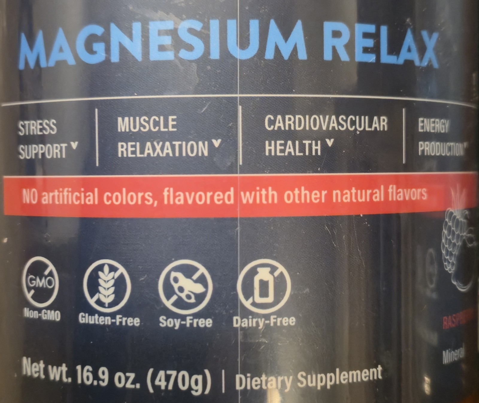 (2)Vthrive MAGNESIUM RELAX Powder 1.1 lb X 2 (200 Ser) Rasp Lemon BEST BY 05/26