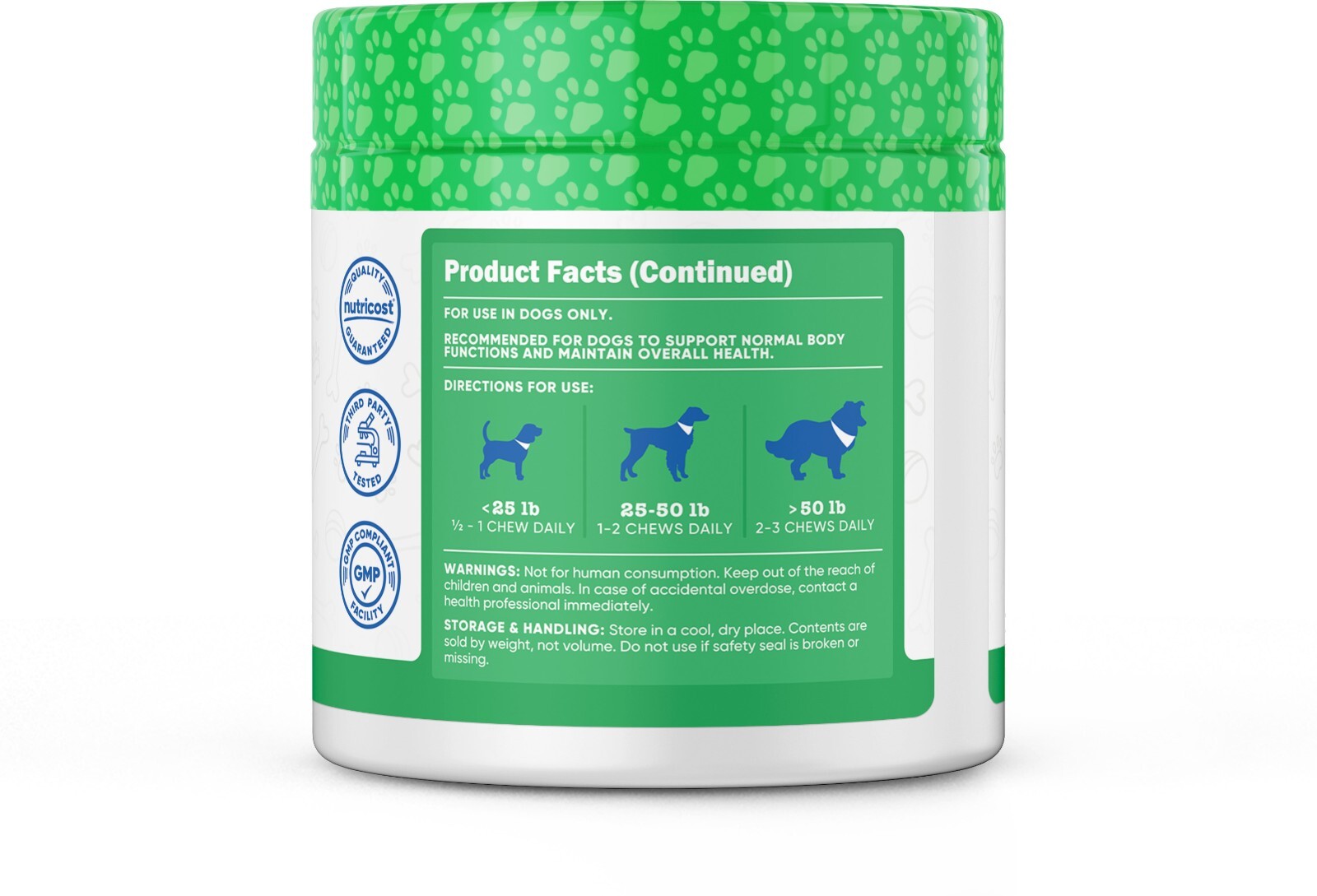 Nutricost Pets Multi-Functional Soft Chews For Dogs (Beef Flavor) 60 Soft Chews
