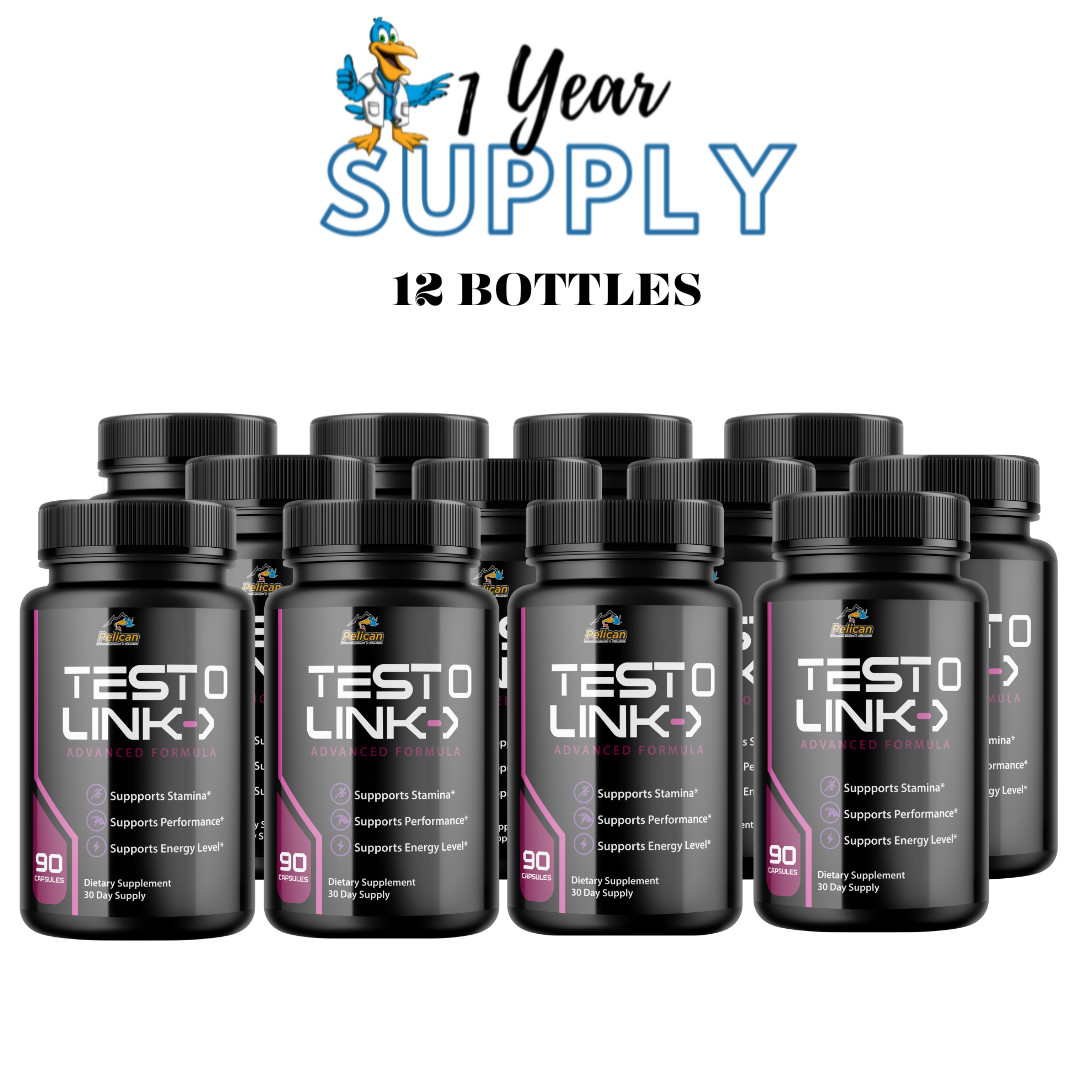 Testo Link- Bodybuilding & Men’s Health Support- 12 Bottles- 1080 Capsules