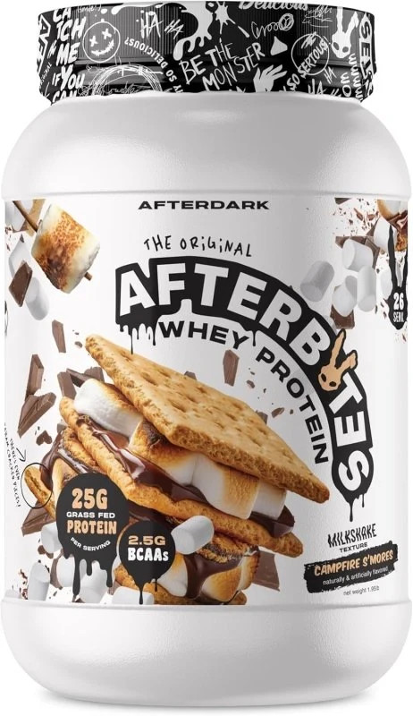 AFTERDARK Afterbites Whey Protein Powder, 25g Protein CAMP FIRE SMORES