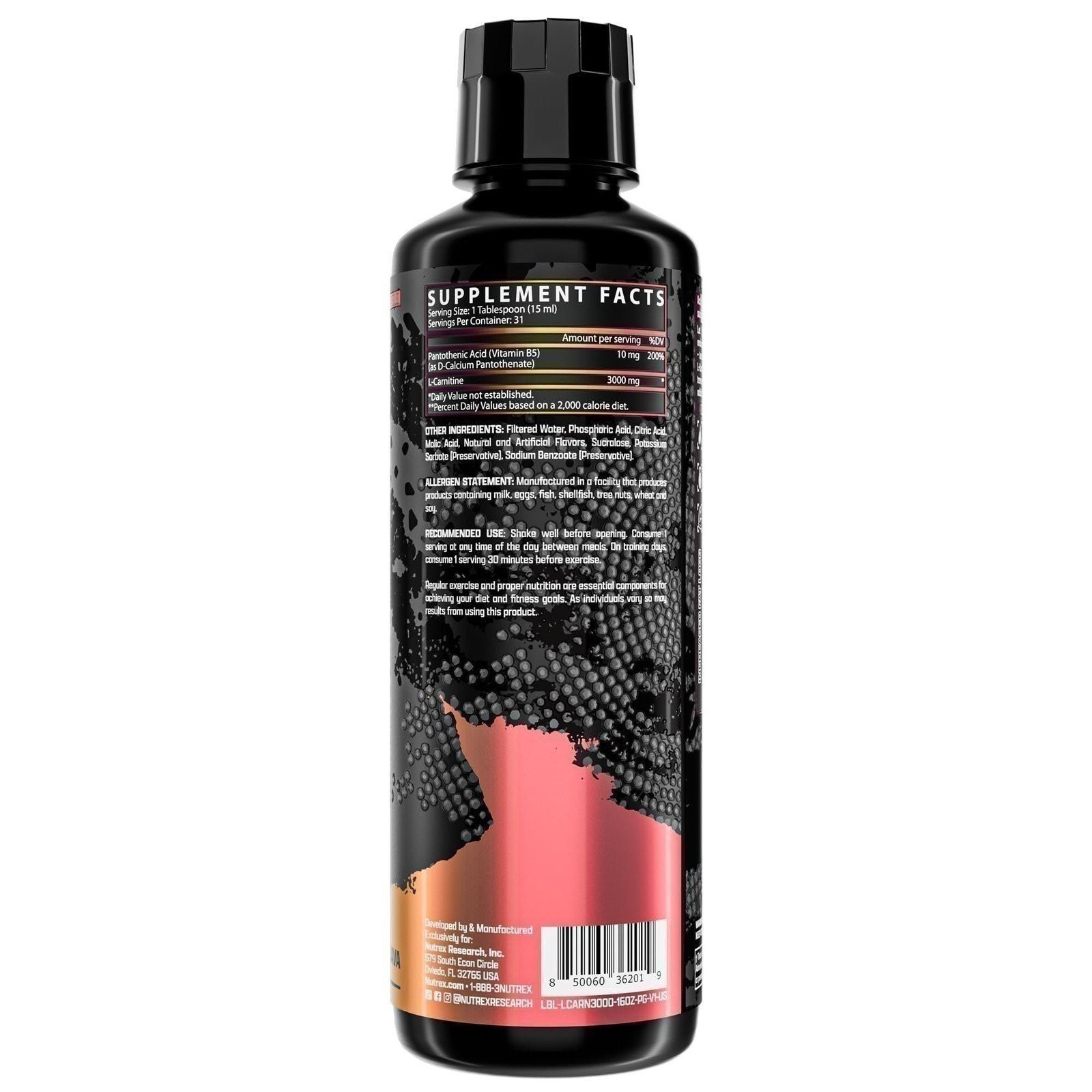 Nutrex Research Liquid Carnitine 3000 | Premium Liquid Carnitine, Stimulant…