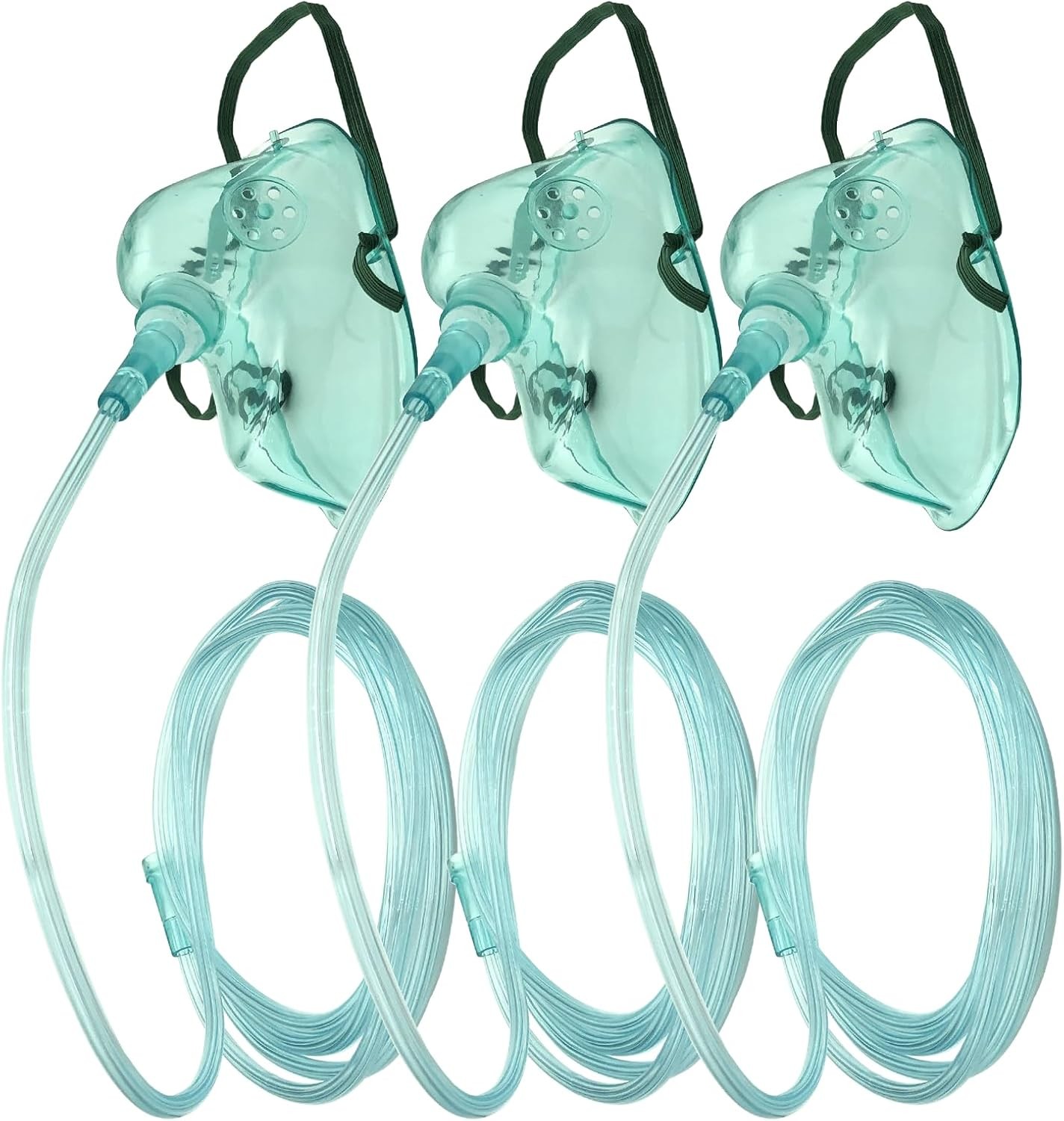 3 Pack Oxygen Mask for Face Adult with 7 Ft Tube, with…