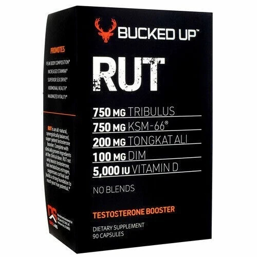 BUCKED UP RUT TESTOSTERONE BOOSTER 90 Capsules 30 Servings Hormone Balance Mood