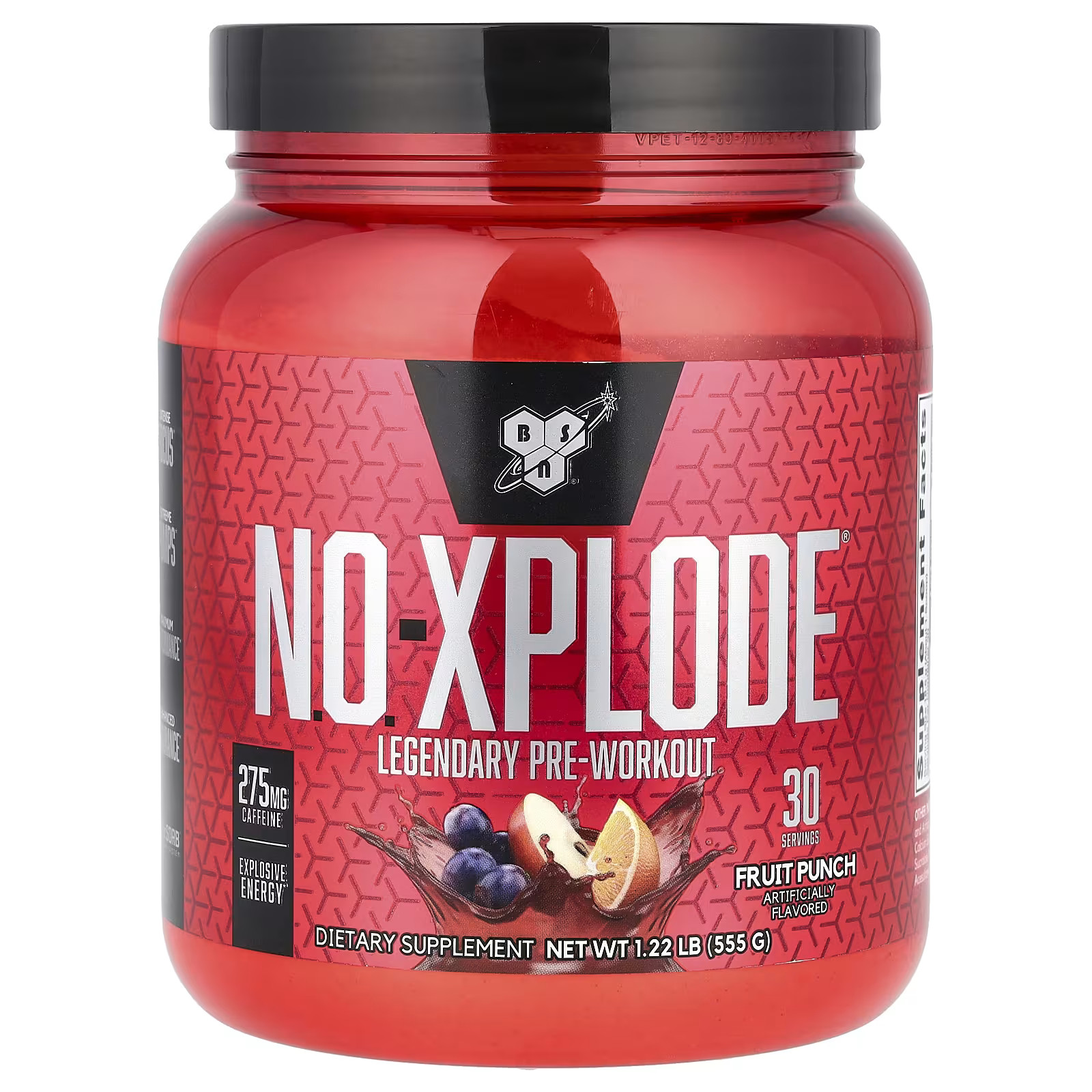 2 X BSN, N.O.-Xplode, Legendary Pre-Workout, Fruit Punch, 1.22 lbs (555 g)