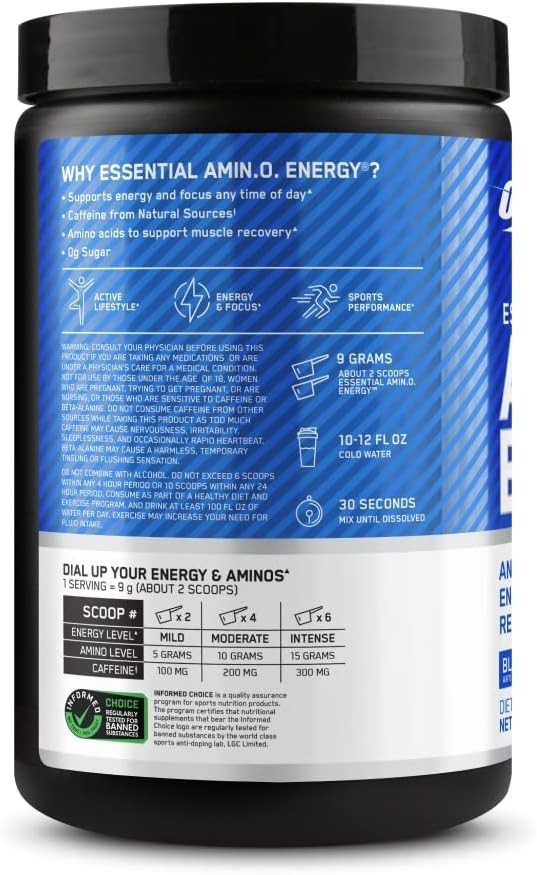 Amino Energy – Pre Workout with Green Tea, BCAA, Amino Acids, Keto Friendly, …