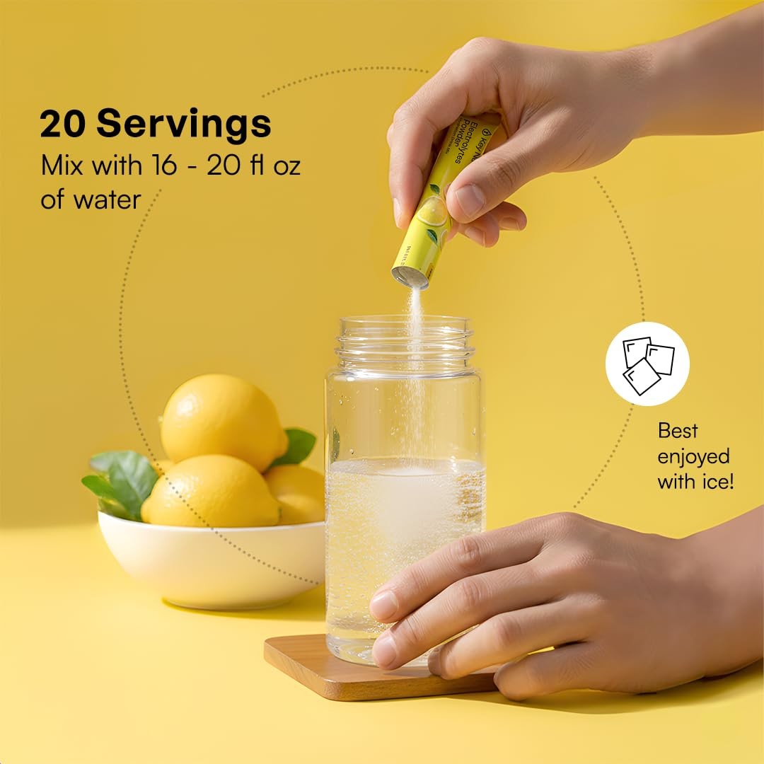 Selenium Electrolytes Packets – Multivitamin Lemonade 20 Pack Hydration Packe…