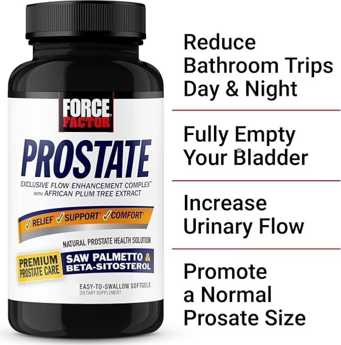 Force Factor Prostate Support Bladder Flow – Saw Palmetto Beta-Sitosterol 120ct