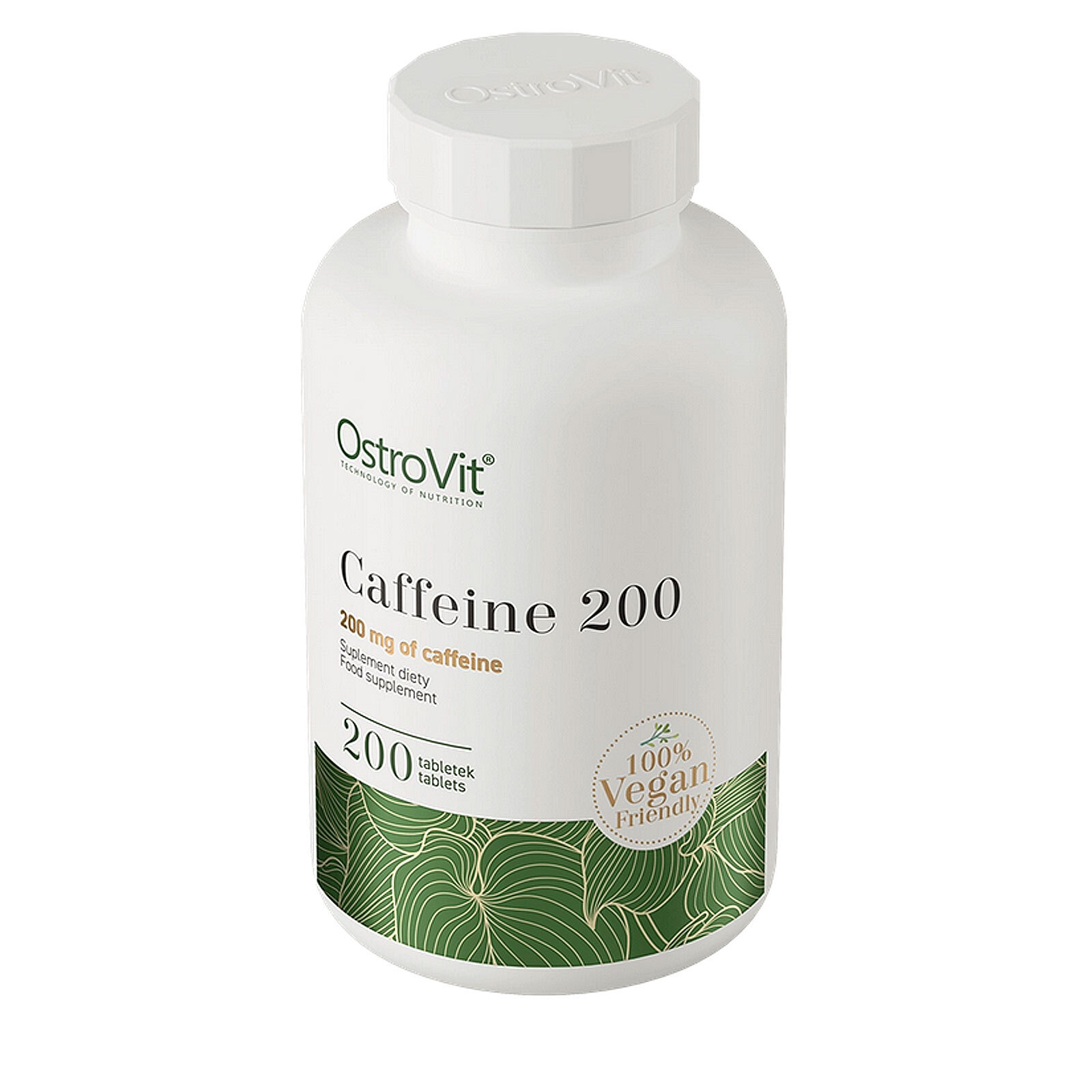 OSTROVIT CAFFEINE 200- Energy Pill Endurance Focus Performance Fat Loss Burner