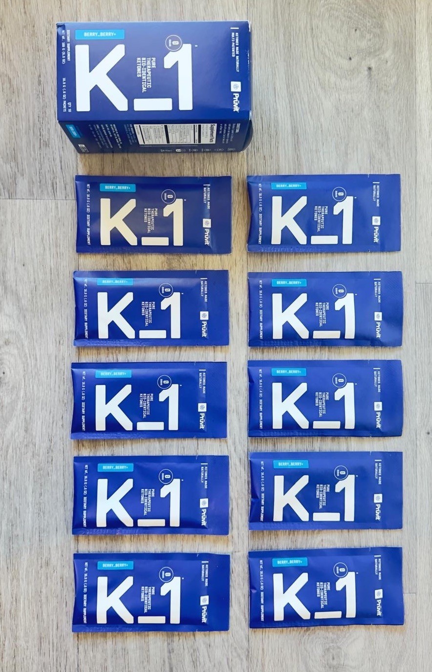 NEW K-1 Prüvit Ketones 10 Packets Charged BERRY BERRY | Exp 2027
