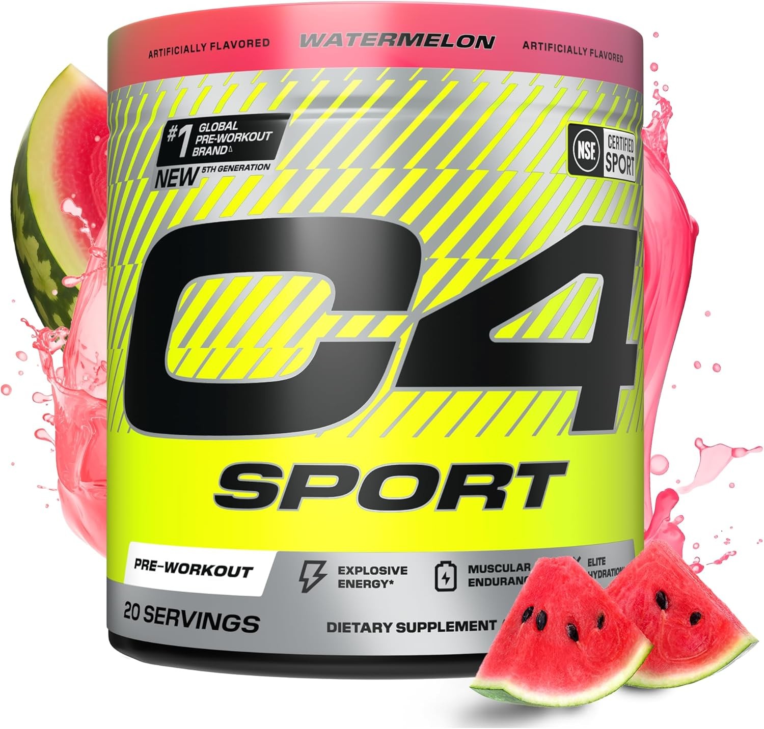 C4 Sport Pre Workout Powder – NSF Certified for Sport – Elite Hydration – Electr