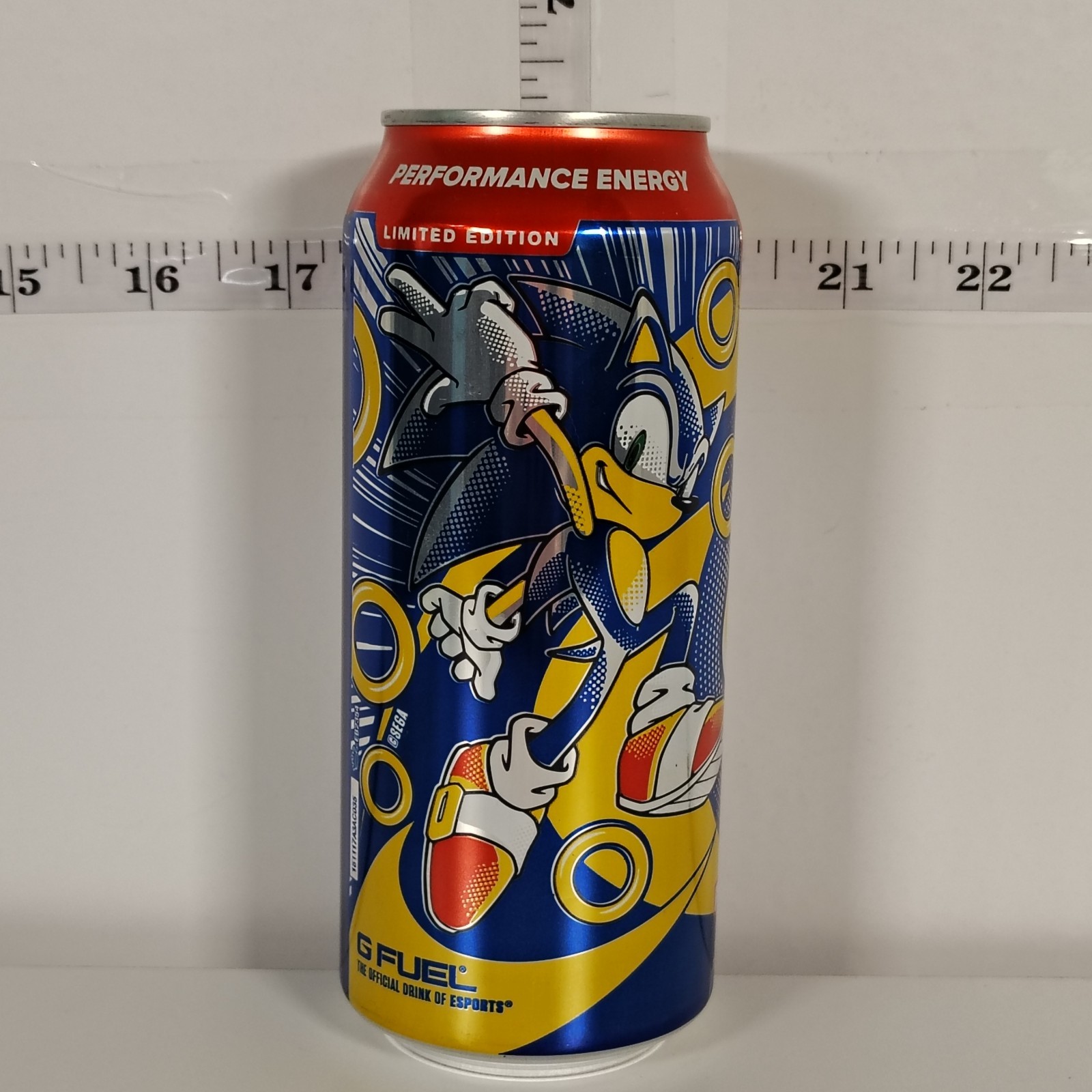 G FUEL Sonic Peach Rings Energy Drink Can 16oz Zero Sugar Limited Exp 2027