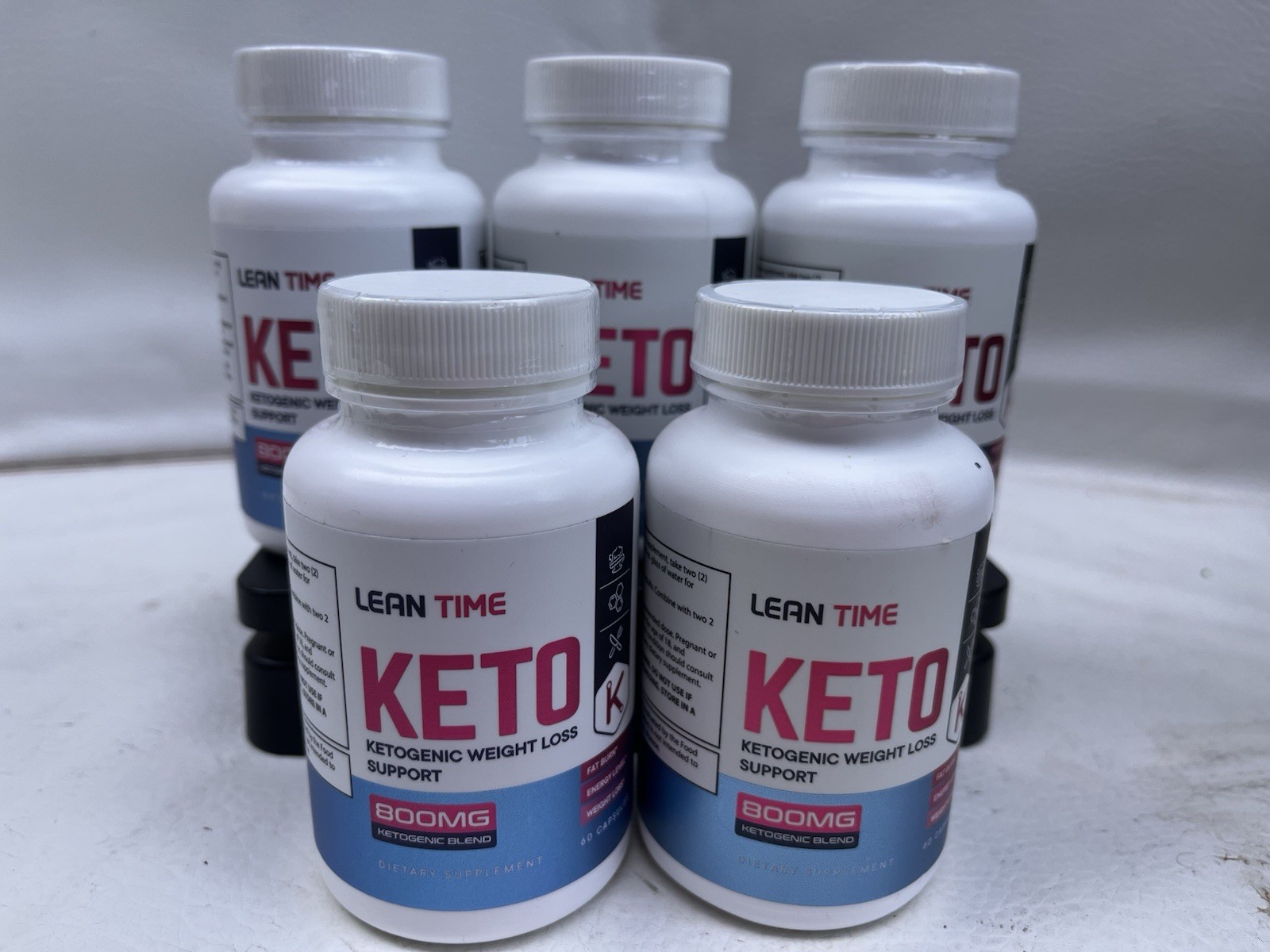 Lean Time Fat Burning Keto Pills Weight Loss Ketosis Nutrition 800mg 60 Caps Ea