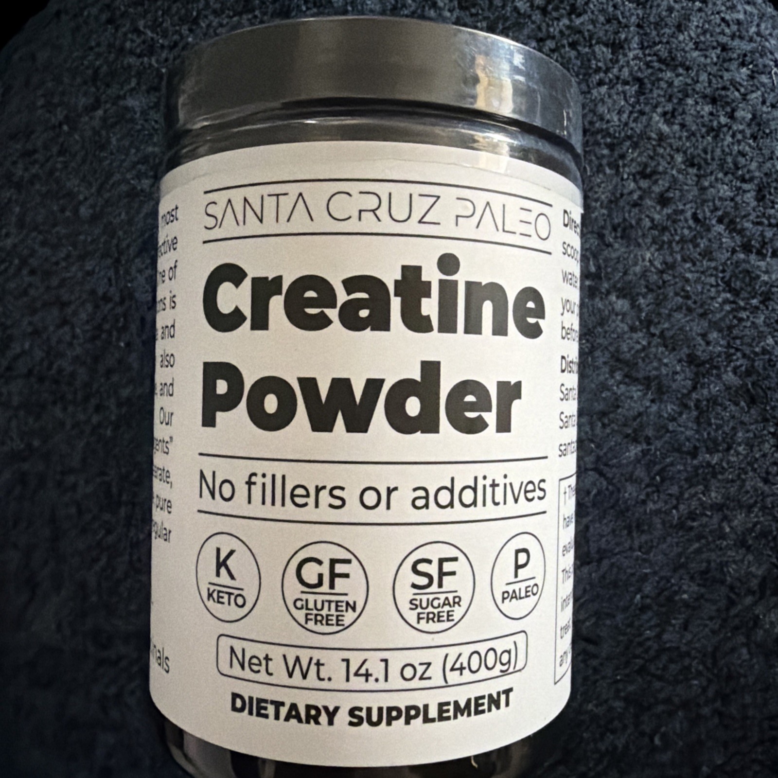 Santa Cruz Paleo Creatine Monohydrate Powder Micronized, Unflavored Pre Workout