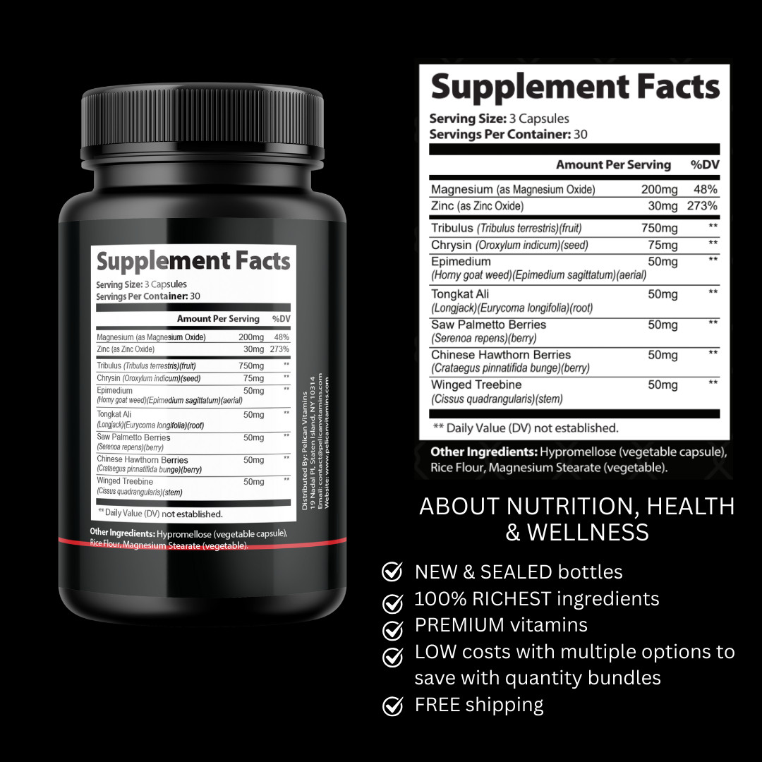 Vital Prime- Bodybuilding & Men’s Health Support- 12 Bottles- 1080 Capsules
