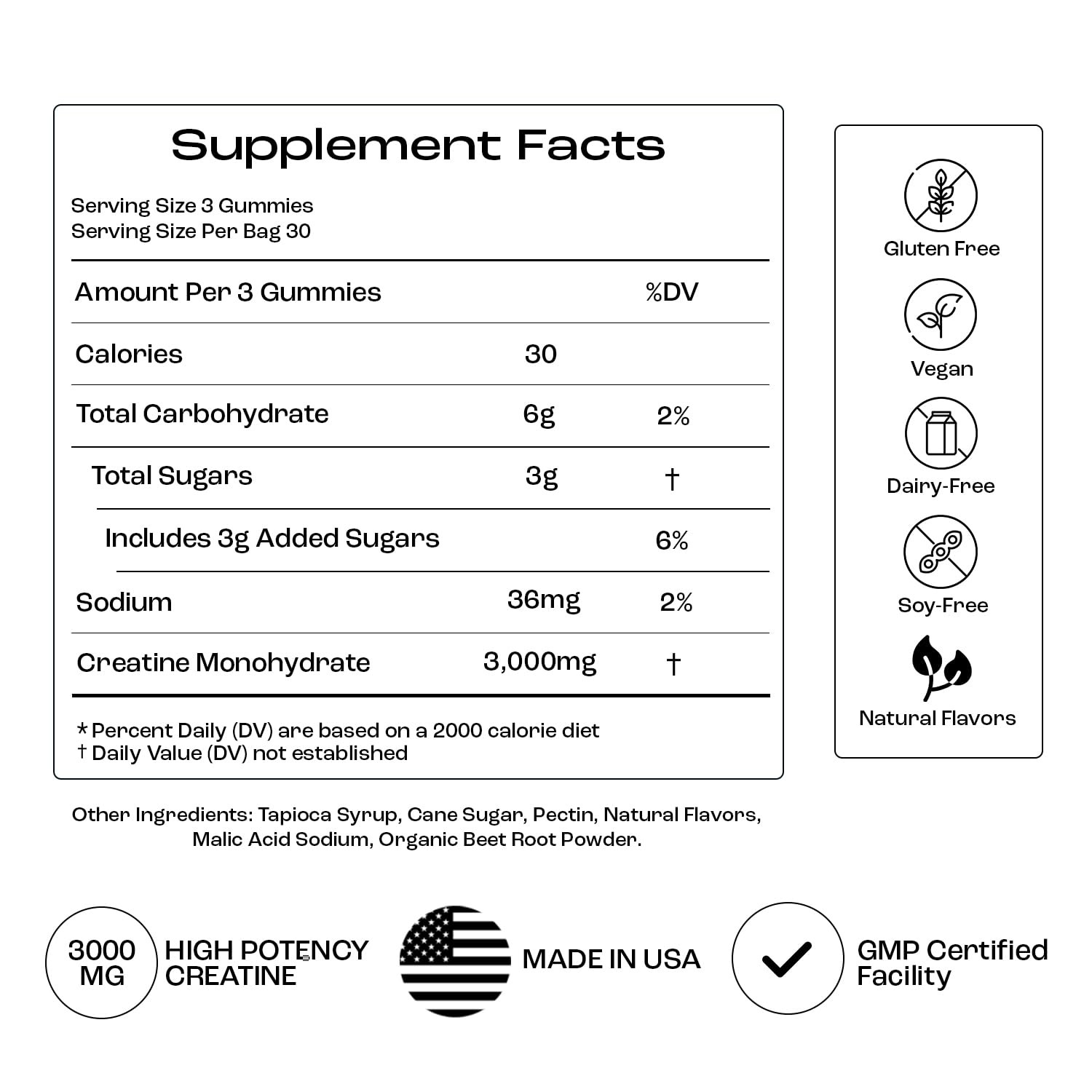 Creatine Monohydrate Gummies – Supports Muscle Growth, Recovery & Brain Funct…