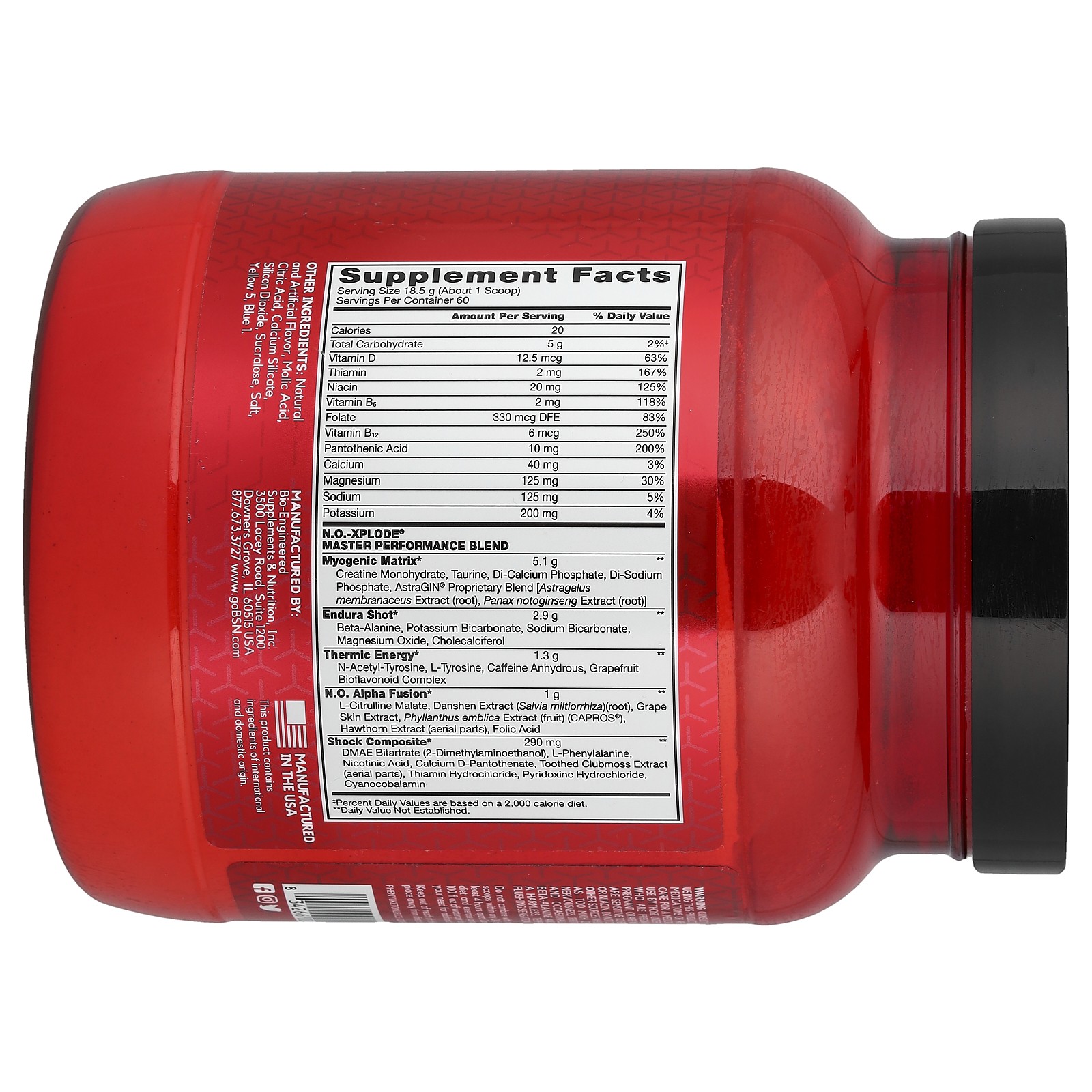 N.O.-XPLODE®, Legendary Pre-Workout, Green Apple, 2.45 lbs (1.11 kg)