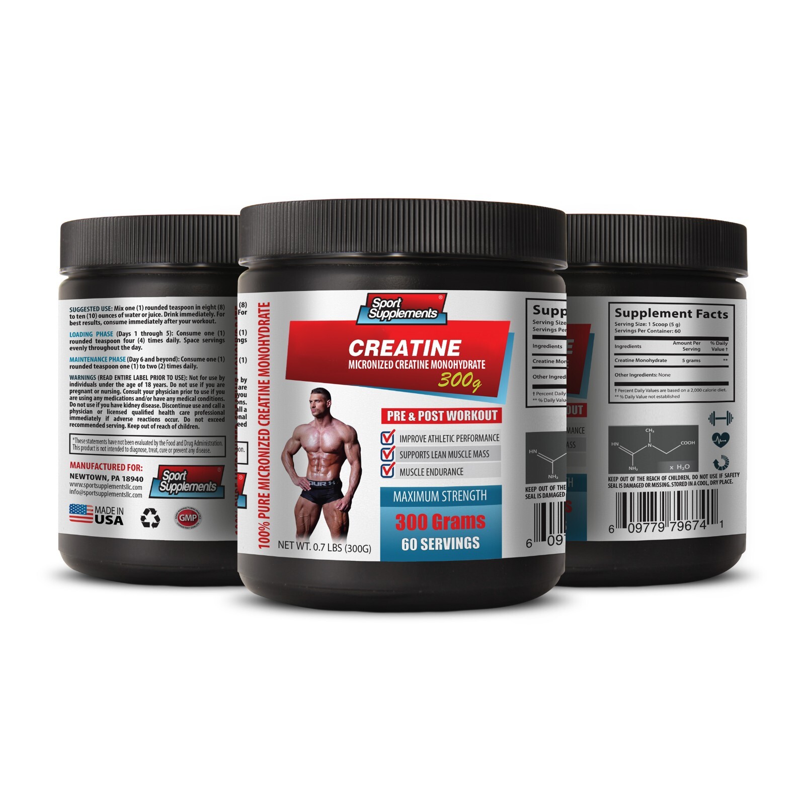 Revolutionary Muscle Energy Formula – MICRONIZED MONOHYDRATE CREATINE – 1B 300G