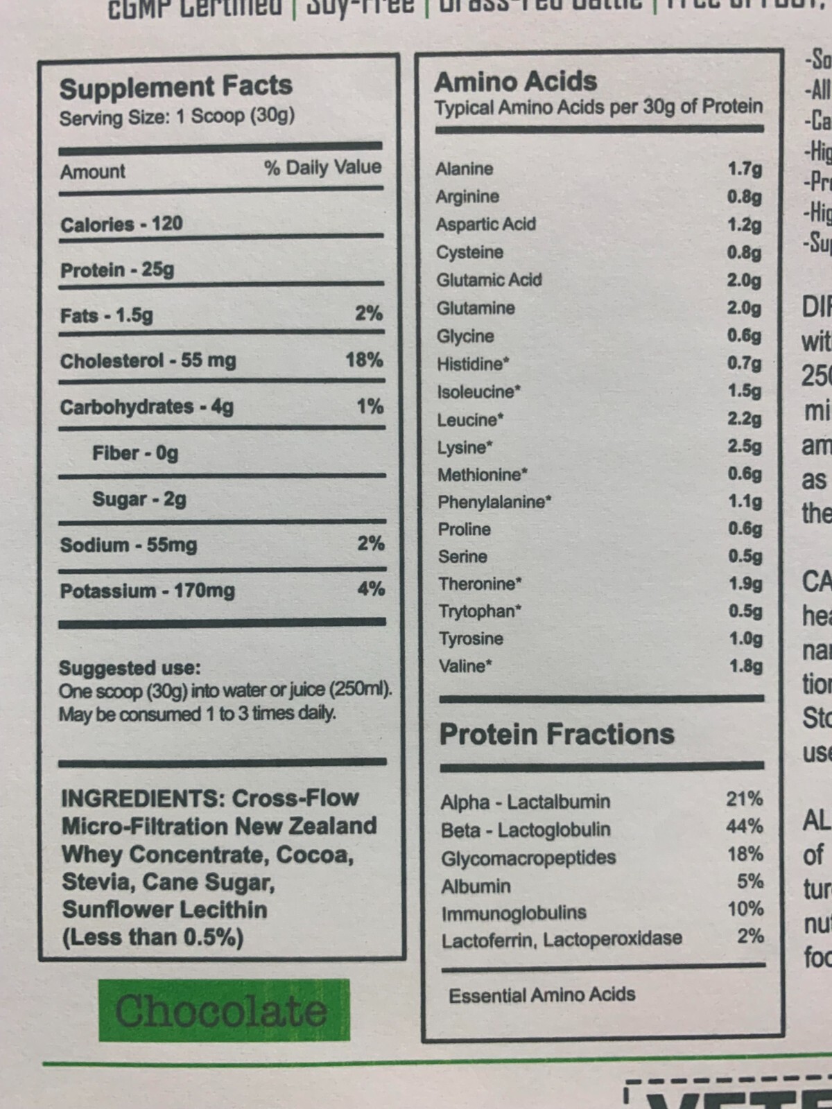 protein whey supplement chocolate all natural organic grass fed 30 servings