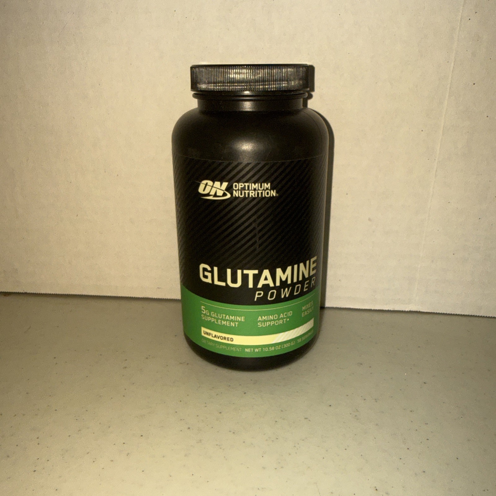 Optimum Nutrition Glutamine Powder Unflavored 10.58 oz 300 g Exp 05 12 2028