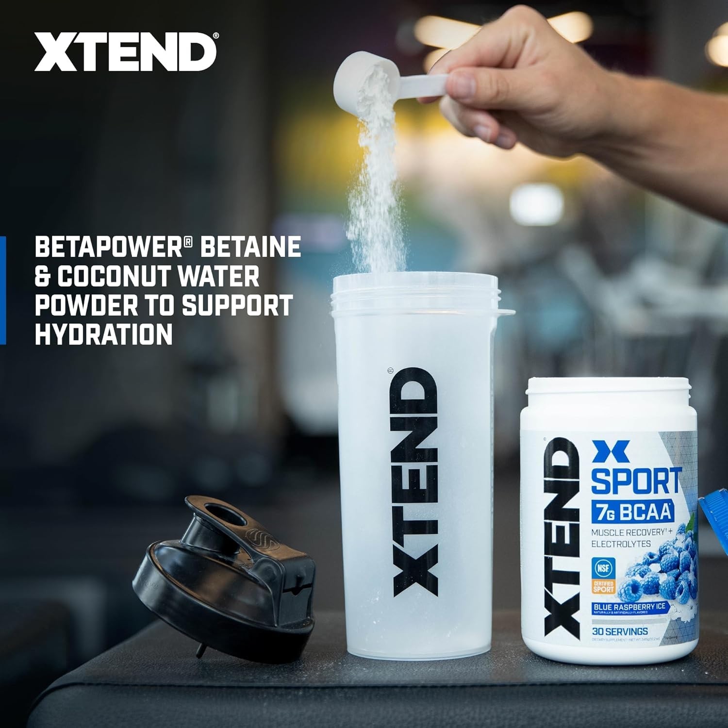 30 Servings XTEND BCAA Powder, Blue Raspberry Ice – Sugar-Free Muscle Recovery