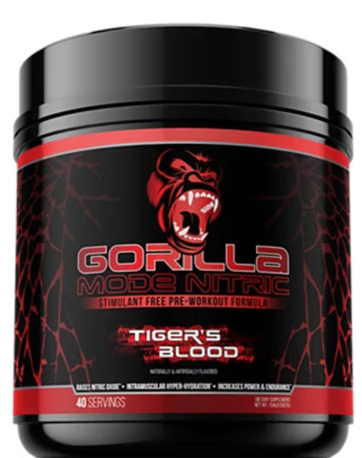 Gorilla Mode Nitric – Stimulant-Free Pre-Workout Formula – Tiger’s Blood