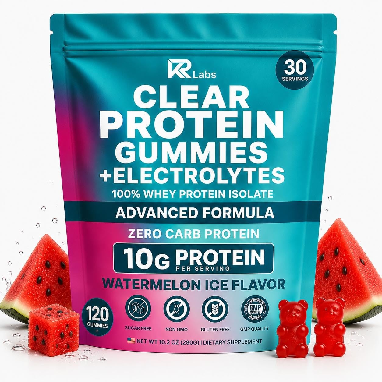 Kr Labs Zero Carb 100 Clear Whey Isolate Protein Total Protein Per Bag Based